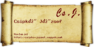 Csipkó József névjegykártya