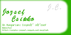jozsef csipko business card